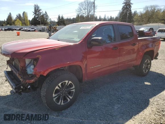 2021 Chevrolet Colorado 4WD Z71 с VIN 1GCGTDEN0M1259671, выставлен на аукционе Copart как лот 53388675 с пробегом 61 556 миль миль и Списание • Salvage title. История ставок и продаж доступна на DreamBid. Изображение 1.