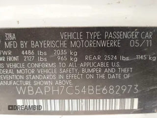 2011 BMW 3 Series 328i с VIN WBAPH7C54BE682973, выставлен на аукционе IAAI как лот 42235227 с пробегом 141 576 миль миль и . История ставок и продаж доступна на DreamBid. Изображение 9.