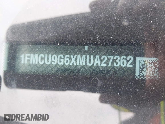 2021 Ford Escape SE z VIN 1FMCU9G6XMUA27362, wystawiony jako IAAI lot #42438771 z przebiegiem 36 040 mil mil oraz . Historia ofert i sprzedaży dostępna na DreamBid. Obrazek 9.
