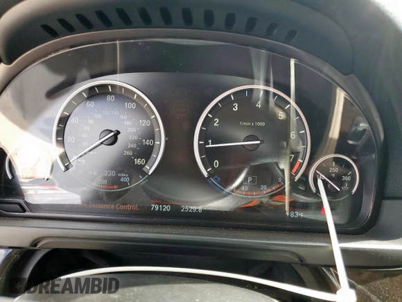 2013 BMW 5 Series 535i xDrive with VIN WBAFU7C58DDU73395, listed as a Copart auction lot 53998655 with 79,120 mi miles and Salvage title. Bid and sale history available at DreamBid. Image 9.