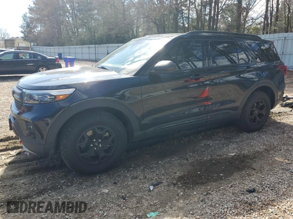 2023 Ford Explorer Timberline with VIN 1FMSK8JH8PGA13730, listed as a Copart auction lot 46119585 with 25,981 mi miles and Salvage Title. Bid and sale history available at carsss.com. Image 1.
