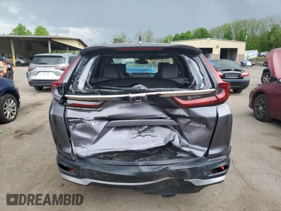 2020 Honda CR-V EX-L z VIN 2HKRW2H80LH685300, wystawiony jako Copart lot #56122345 z przebiegiem 55 198 mil mil oraz Szkoda całkowita • Salvage title. Historia ofert i sprzedaży dostępna na DreamBid. Obrazek 6.