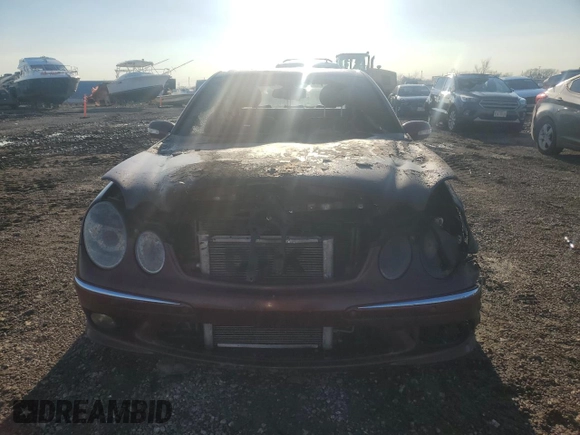 2005 Mercedes-Benz E-Class 5.5L AMG with VIN WDBUF76J25A740142, listed as a Copart auction lot 46810995 with 0 mi miles and Salvage Title. Bid and sale history available at carsss.com. Image 5.