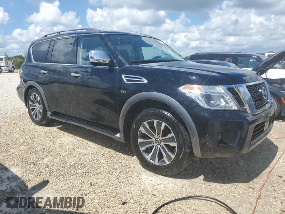 2019 Nissan Armada SV with VIN JN8AY2NC6K9588193, listed as a Copart auction lot 73824174 with Not Provided miles and Non Repairable. Bid and sale history available at carsss.com. Image 4.