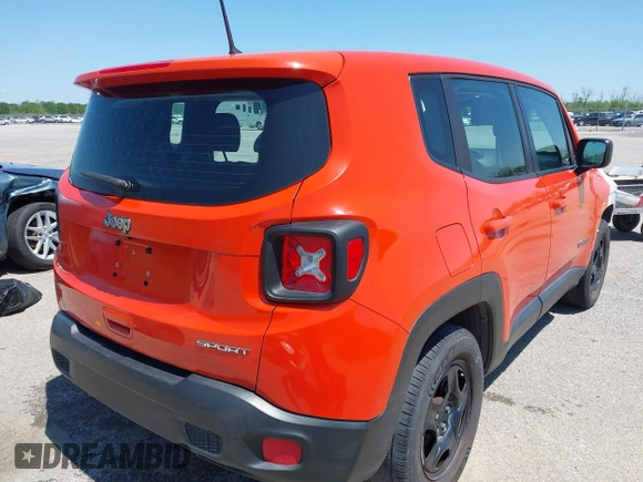 2018 Jeep Renegade Sport with VIN ZACCJAAB6JPG96519, listed as a IAAI auction lot 41948150 with 74,245 mi miles and . Bid and sale history available at DreamBid. Image 4.