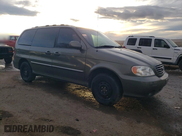 2003 Kia Sedona LX with VIN KNDUP131636359281, listed as a Copart auction lot 81978154 with 180,813 mi miles and Salvage Title. Bid and sale history available at carsss.com. Image 4.