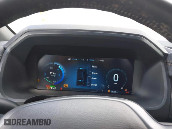 2023 Ford F-150 Lightning Pro with VIN 1FTVW1EV3PWG60491, listed as a IAAI auction lot 41507485 with 19,148 mi miles and . Bid and sale history available at DreamBid. Image 7.