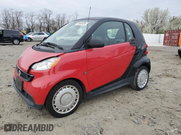 2014 Smart fortwo Pure with VIN WMEEJ3BA9EK739617, listed as a Copart auction lot 51645335 with 47,428 mi miles and Clean title. Bid and sale history available at DreamBid. Image 1.