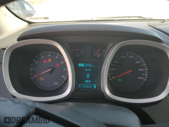 2017 Chevrolet Equinox LT with VIN 2GNALCEK9H1580492, listed as a Copart auction lot 53174325 with 118,190 mi miles and Clean Title. Bid and sale history available at carsss.com. Image 9.