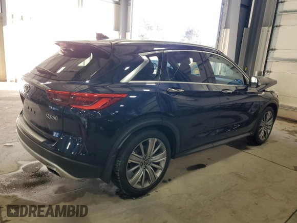2021 Infiniti QX50 Essential с VIN 3PCAJ5CB9MF113299, выставлен на аукционе Copart как лот 41742795 с пробегом 40 258 миль миль и Списание • Salvage title. История ставок и продаж доступна на DreamBid. Изображение 3.