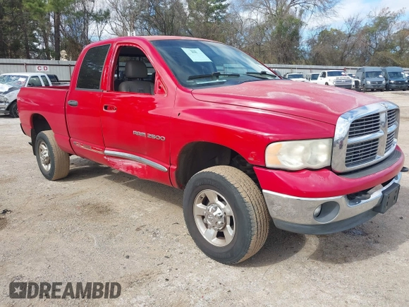 2005 Dodge 2500 SLT with VIN 3D7KS28C35G785006, listed as a IAAI auction lot 41487939 with 196,833 mi miles and . Bid and sale history available at DreamBid. Image 1.