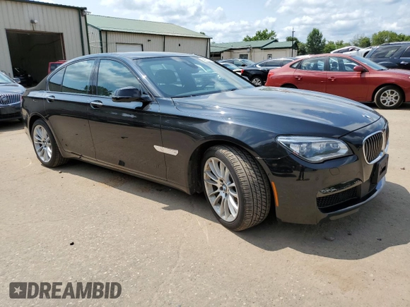 2015 BMW 7 Series 750i xDrive with VIN WBAYB6C53FD965991, listed as a Copart auction lot 64437854 with 115,862 mi miles and Salvage Title. Bid and sale history available at carsss.com. Image 4.
