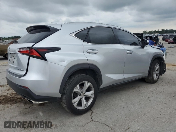 2017 Lexus NX 200t with VIN JTJYARBZ5H2083356, listed as a Copart auction lot 58215245 with 126,290 mi miles and Salvage title. Bid and sale history available at DreamBid. Image 3.