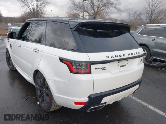 2021 Land Rover Range Rover Sport HST with VIN SALWS2RU0MA749704, listed as a IAAI auction lot 41211106 with 53,160 mi miles. Bid and sale history available at carsss.com. Image 3.