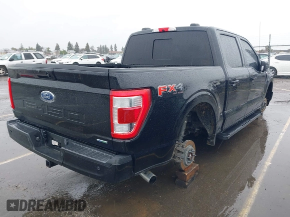 2021 Ford F-150 XL with VIN 1FTFW1E85MFA61098, listed as a IAAI auction lot 41802160 with 1 mi miles. Bid and sale history available at carsss.com. Image 4.