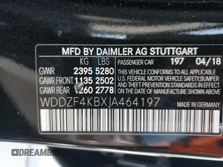 2018 Mercedes-Benz E 300 with VIN WDDZF4KBXJA464197, listed as a Copart auction lot 53205215 with 38,002 mi miles and Salvage title. Bid and sale history available at DreamBid. Image 12.