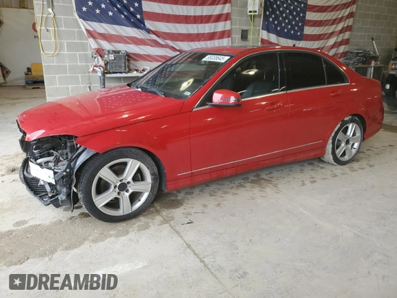 2011 Mercedes-Benz C 300 Sport with VIN WDDGF8BB7BR164778, listed as a Copart auction lot 55038645 with 91,269 mi miles and Salvage title. Bid and sale history available at DreamBid. Image 1.