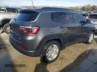 2022 Jeep Compass Altitude with VIN 3C4NJCBB3NT229852, listed as a Copart auction lot 78921104 with 49,618 mi miles and Salvage title. Bid and sale history available at DreamBid. Image 3.