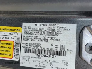 2016 Ford Mustang GT with VIN 1FA6P8CFXG5301219, listed as a Copart auction lot 54353695 with 86,029 mi miles and Salvage Title. Bid and sale history available at DreamBid. Image 13.