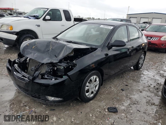 2010 Hyundai Elantra GLS with VIN KMHDU4AD6AU930974, listed as a Copart auction lot 73050024 with 76,430 mi miles and Salvage title. Bid and sale history available at DreamBid. Image 1.