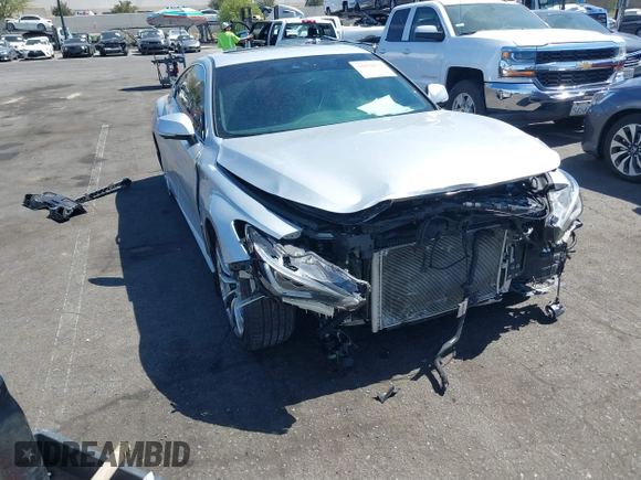 2018 Infiniti Q60 Luxe with VIN JN1EV7EK9JM340755, listed as a IAAI auction lot 41870273 with 82,275 mi miles and . Bid and sale history available at carsss.com. Image 1.