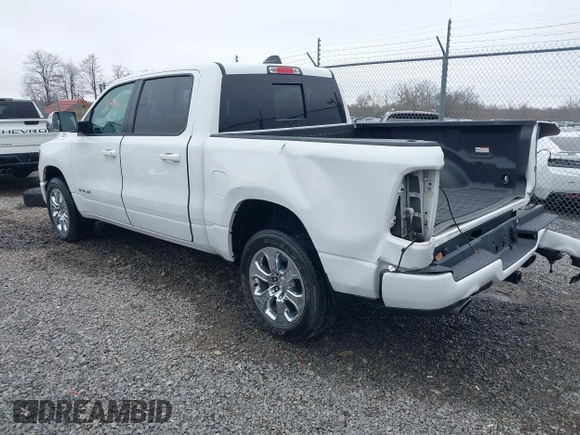 2020 Ram 1500 Big Horn with VIN 1C6SRFFT7LN407136, listed as a IAAI auction lot 41910266 with 21,703 mi miles. Bid and sale history available at carsss.com. Image 3.