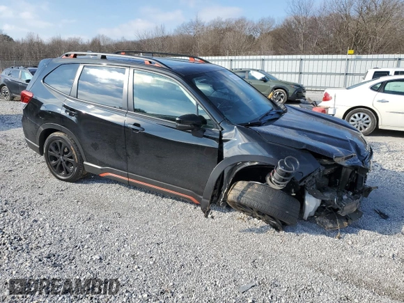 2023 Subaru Forester Sport with VIN JF2SKAJC3PH504833, listed as a Copart auction lot 45105165 with 23,445 mi miles and Salvage Title. Bid and sale history available at carsss.com. Image 4.