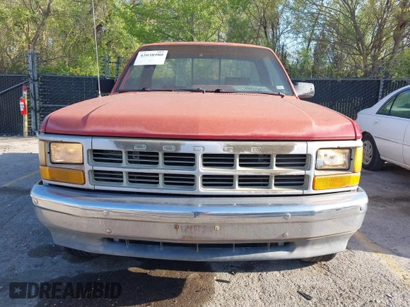1991 Dodge Dakota "S" with VIN 1B7FL26X4MS257044, listed as a IAAI auction lot 42038980 with 120,127 mi miles. Bid and sale history available at carsss.com. Image 6.