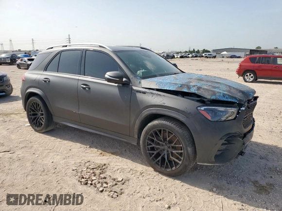 2024 Mercedes-Benz GLE 450 with VIN 4JGFB5KB8RB122828, listed as a Copart auction lot 61954615 with 9,329 mi miles and Salvage title. Bid and sale history available at DreamBid. Image 4.