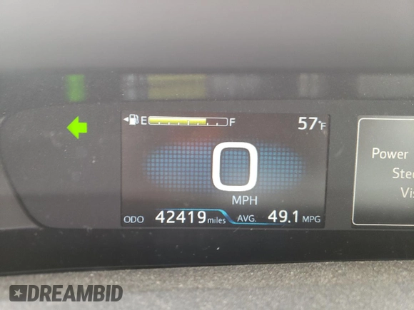 2021 Toyota Prius LE with VIN JTDL9MFU4M3026237, listed as a Copart auction lot 49271085 with 42,419 mi miles and Salvage title. Bid and sale history available at DreamBid. Image 9.