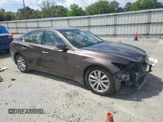 2015 Infiniti Q50 Premium with VIN JN1BV7AP2FM353875, listed as a Copart auction lot 51768175 with 147,207 mi miles and Salvage title. Bid and sale history available at DreamBid. Image 4.