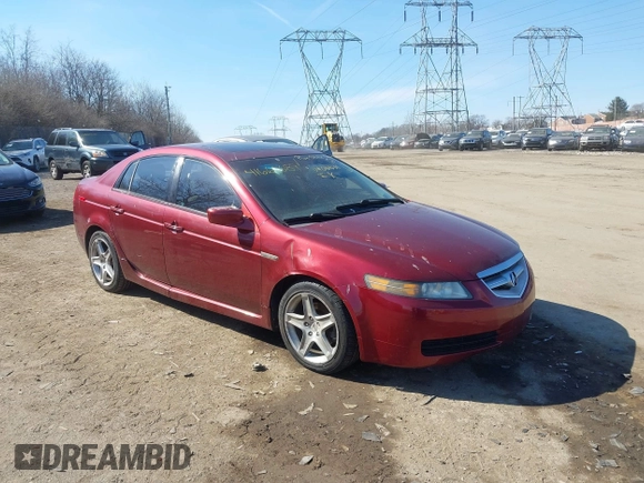 2005 Acura TL with VIN 19UUA66275A059639, listed as a IAAI auction lot 41660689 with 183,845 mi miles. Bid and sale history available at carsss.com. Image 1.