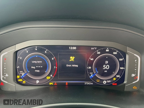 2022 Volkswagen Atlas SE with VIN 1V2JC2CA9NC230068, listed as a Copart auction lot 77862374 with 37,343 mi miles and Salvage title. Bid and sale history available at DreamBid. Image 9.
