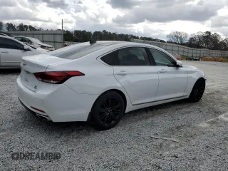 2018 Genesis G80 3.8L with VIN KMHGN4JE8JU239948, listed as a Copart auction lot 48525685 with 114,494 mi miles and Salvage Title. Bid and sale history available at carsss.com. Image 3.