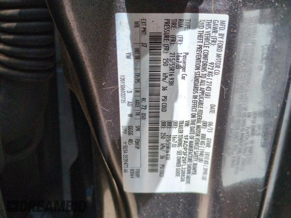 2015 Ford Focus SE with VIN 1FADP3F29FL328828, listed as a Copart auction lot 56420505 with 149,675 mi miles and Salvage title. Bid and sale history available at DreamBid. Image 12.