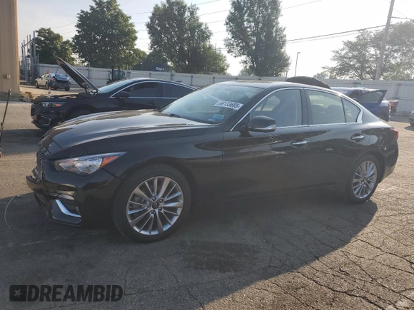 2021 Infiniti Q50 Luxe с VIN JN1EV7BP6MM707714, выставлен на аукционе Copart как лот 66133695 с пробегом 96 010 миль миль и Чистый • Clean title. История ставок и продаж доступна на DreamBid. Изображение 1.