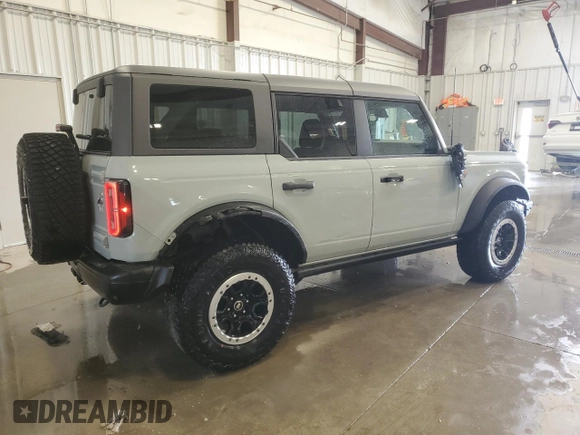 2024 Ford Bronco Badlands with VIN 1FMEE9BP5RLA70638, listed as a Copart auction lot 57488895 with 20,310 mi miles and Salvage title. Bid and sale history available at DreamBid. Image 3.