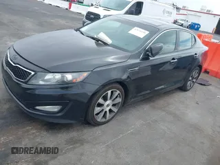 2012 Kia Optima SX with VIN 5XXGR4A62CG001281, listed as a IAAI auction lot 42076190 with 188,795 mi miles and . Bid and sale history available at carsss.com. Image 2.