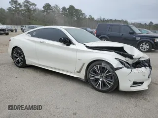 2020 Infiniti Q60 Luxe with VIN JN1EV7EK0LM340405, listed as a Copart auction lot 47387225 with 88,219 mi miles and Salvage title. Bid and sale history available at DreamBid. Image 4.