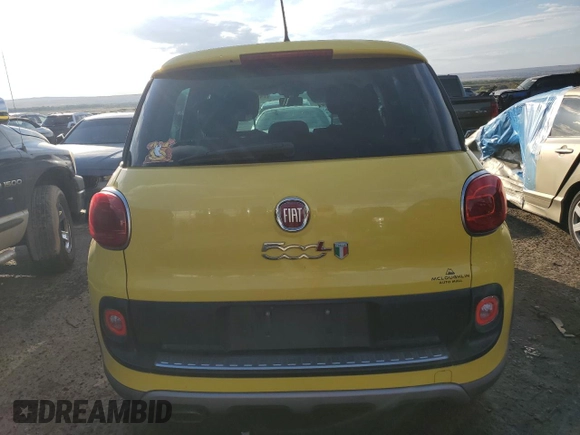 2014 FIAT 500L Trekking with VIN ZFBCFADH4EZ029332, listed as a Copart auction lot 74703474 with 0 mi miles and Salvage Title. Bid and sale history available at carsss.com. Image 6.