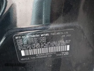 2021 Mitsubishi Mirage ES z VIN ML32AUHJ2MH004720, wystawiony jako IAAI lot #42501997 z przebiegiem 110 861 mil mil oraz . Historia ofert i sprzedaży dostępna na DreamBid. Obrazek 9.
