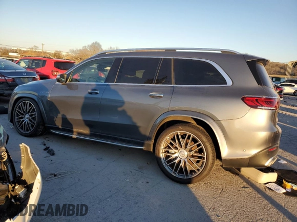 2021 Mercedes-Benz GLS with VIN 4JGFF8KE8MA564233, listed as a Copart auction lot 84046044 with 22,934 mi miles and Salvage Title. Bid and sale history available at carsss.com. Image 2.