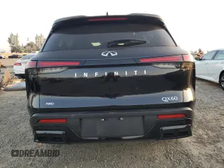 2024 Infiniti QX60 Luxe with VIN 5N1DL1FS7RC341460, listed as a Copart auction lot 43569605 with 4,080 mi miles and Salvage title. Bid and sale history available at DreamBid. Image 6.