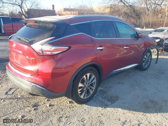 2015 Nissan Murano S with VIN 5N1AZ2MH6FN242983, listed as a IAAI auction lot 41580713 with 109,630 mi miles. Bid and sale history available at carsss.com. Image 4.