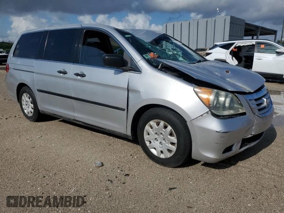 2010 Honda Odyssey LX with VIN 5FNRL3H28AB083511, listed as a Copart auction lot 55704745 with 81,218 mi miles and Salvage title. Bid and sale history available at DreamBid. Image 4.