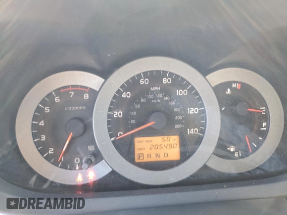 2007 Toyota RAV4 with VIN JTMBD33V476050557, listed as a Copart auction lot 47037695 with 205,490 mi miles and Salvage Title. Bid and sale history available at carsss.com. Image 9.