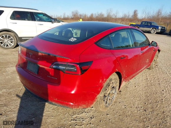 2022 Tesla Model 3 Long Range with VIN 5YJ3E1EB1NF189751, listed as a IAAI auction lot 41822463 with 109,269 mi miles. Bid and sale history available at carsss.com. Image 4.