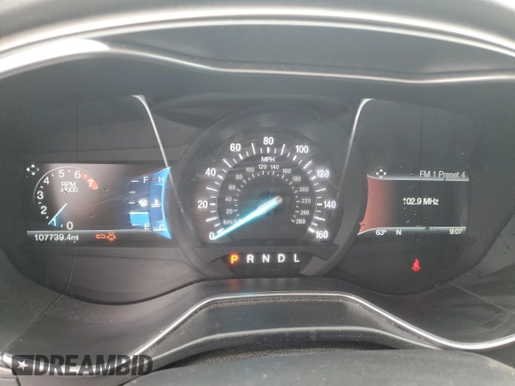 2017 Ford Fusion SE with VIN 3FA6P0H70HR405171, listed as a Copart auction lot 60676645 with 107,739 mi miles and Clean title. Bid and sale history available at DreamBid. Image 9.