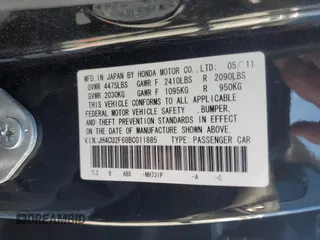 2011 Acura TSX with VIN JH4CU2F68BC011885, listed as a Copart auction lot 53041655 with 176,799 mi miles and Salvage title. Bid and sale history available at DreamBid. Image 13.