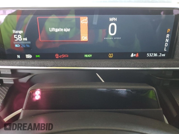 2023 Ford Mustang Mach-E Premium with VIN 3FMTK3SU2PMA97939, listed as a Copart auction lot 61383185 with 53,236 mi miles and Salvage title. Bid and sale history available at DreamBid. Image 9.